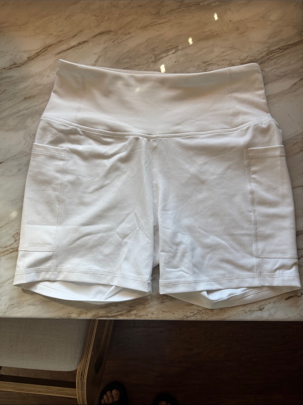 White Women's Baleaf High-Waist Active Shorts